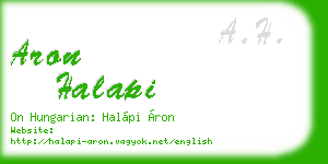 aron halapi business card